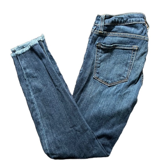 JUST BLACK DENIM DARK WASH DISTRESSED MID RISE SKINNY JEANS SIZE 25 - Picture 9 of 12